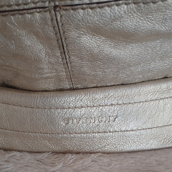 Givenchy Metallic Calfskin Lizard Embossed Large Nightingale Gold-HB295 - Picture 4 of 10